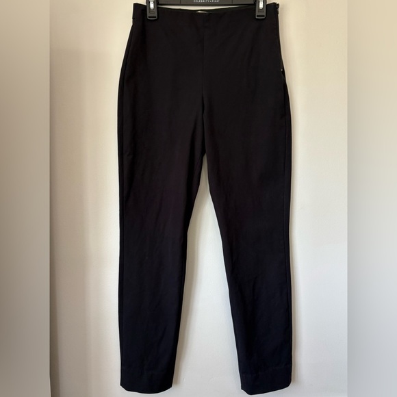 Everlane Pants - Everlane Black Side Sip Back Seam Ankle Slit Pants Size 6 Black Minimalist Clean